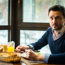 Андрей Барило на съемках фильма "Обратная сторона любви"
