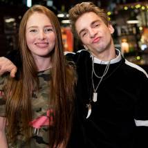 Екатерина Воронина, Даниил Вахрушев на съемках сериала "Пекарь и красавица"