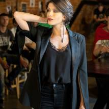 Аня Чиповская на съемках сериала "Пекарь и красавица"