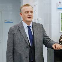 Сергей Пиоро на съемках фильма "Доктор Котов"