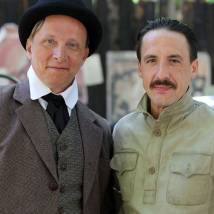Иван Охлобыстин, Артур Смольянинов на съемках сериала "Ростов"
