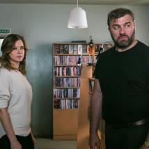 Михаил Пореченков, Катерина Шпица на съемках сериала "Полярный"