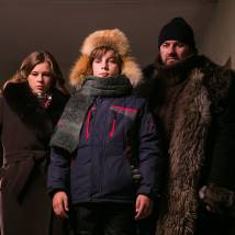Михаил Пореченков, Катерина Шпица на съемках сериала "Полярный"