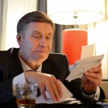 Виктор Сарайкин на съемках сериала "Обман"