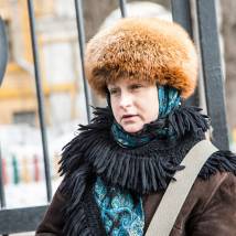 Яна Сексте на съемках фильма "Операция "Сатана""