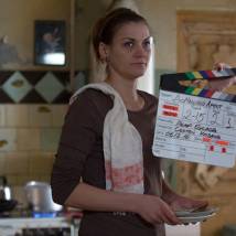 Анна Уколова на съемках сериала "Домашний арест"