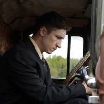 Алексей Кирсанов на съемках сериала "Золото Лагина"
