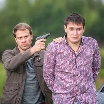Алексей Морозов на съемках сериала "Поселенцы"