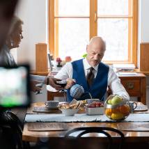 Федор Бондарчук на съемках сериала "Филатов"