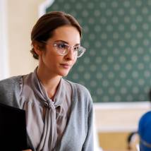 Софья Каштанова на съемках сериала "Челночницы. Продолжение"