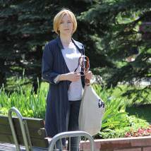 Наталья Рычкова на съемках фильма "Три в одном"