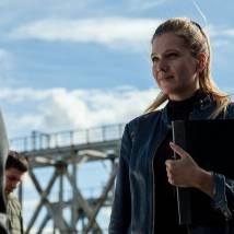 Карина Андоленко на съемках сериала "Тень за спиной"