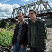 Александр Ляпин, Михаил Сидаш на съемках сериала "Тень за спиной"