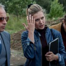 Карина Андоленко на съемках сериала "Тень за спиной"