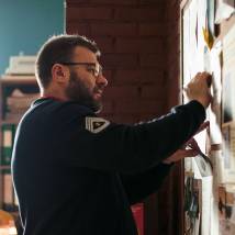 Михаил Пореченков на съемках сериала "Гадалка"