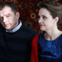 Ксения Рус, Алексей Фатеев на съемках фильма "Потерянное счастье"