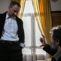 Дмитрий Ульянов на съемках сериала "Чернобыль"