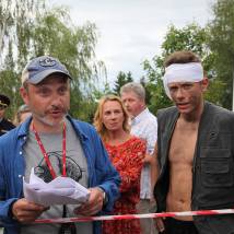 Станислав Либин, Михаил Стенин на съемках фильма "Акушерка. Новая жизнь"