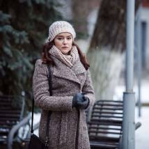 Дарья Щербакова на съемках сериала "Акварели"