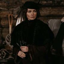 Елена Радевич на съемках сериала "Тайны госпожи Кирсановой"