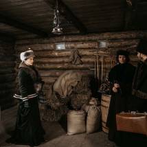 На съемках фильма "Тайны госпожи Кирсановой"