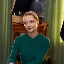 Екатерина Вилкова на съемках сериала "Шифр"