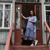 Дарья Егорова на съемках фильма "Пустыня"