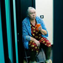 Галина Стаханова на съемках фильма "Амбивалентность"