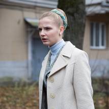 Софья Лебедева на съемках сериала "Доктор Преображенский" (© фото: предоставлено Первым каналом)
