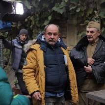 Александр Панкратов-Черный, Евгений Серов на съемках сериала "По законам военного времени 3"