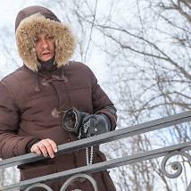 На съемках фильма "Посторонняя"