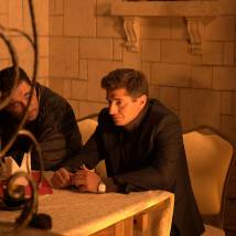 Иван Стебунов на съемках сериала "Шпион №1"