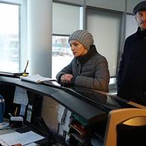 Екатерина Вилкова, Александр Горбатов на съемках фильма "Холодные берега"