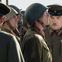 Евгений Дятлов на съемках фильма "Подольские курсанты"