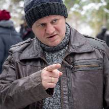 Александр Обласов на съемках фильма "Убить босса"