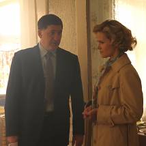 Сергей Пускепалис, Екатерина Решетникова на съемках сериала "Алекс Лютый"