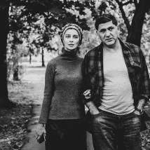 Равшана Куркова, Сергей Пускепалис на съемках сериала "А у нас во дворе... Второй сезон"