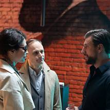 Александр Устюгов, Сергей Шнырев на съемках сериала "Рикошет"