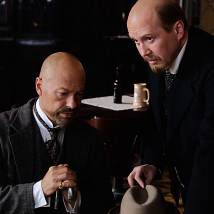 Евгений Миронов, Федор Бондарчук на съемках фильма "Ленин. Неизбежность"