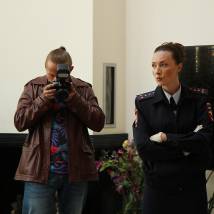 Ксения Дементьева на съемках сериала "Вспышка" (© фото: предоставлено телеканалом НТВ)