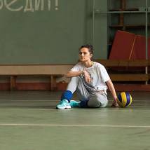 Ангелина Поплавская на съемках сериала "Дылды"