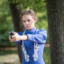 Юлия Хлынина на съемках сериала "Угрюм-река" (© фото: Анна Митрохина)
