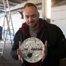 Максим Щеголев на съемках фильма "Три капитана"