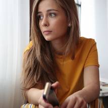 Полина Василина на съемках сериала "Ангелина" (© фото: предоставлено телеканалом "Россия 1")