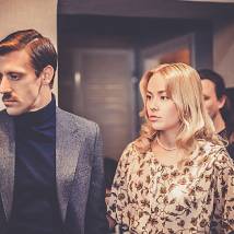 Сергей Марин, Зоя Бербер на съемках фильма "Душегубы"