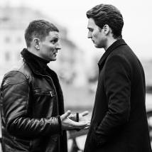 Иван Колесников, Сергей Жарков на съемках сериала "Первый отдел" (© фото: предоставлено телеканалом НТВ)