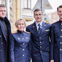 Илья Шакунов, Иван Колесников, Сергей Жарков на съемках сериала "Первый отдел" (© фото: предоставлено телеканалом НТВ)