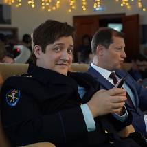 Роман Попов на съемках фильма "Полицейский с Рублевки. Новогодний беспредел 2"