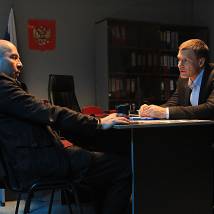 Кирилл Полухин, Константин Стрельников на съемках сериала "Канцелярская крыса. Большой передел"