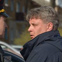 Александр Макогон на съемках фильма "Акушерка. Счастье на заказ" (© фото: предоставлено телеканалом "Россия 1")